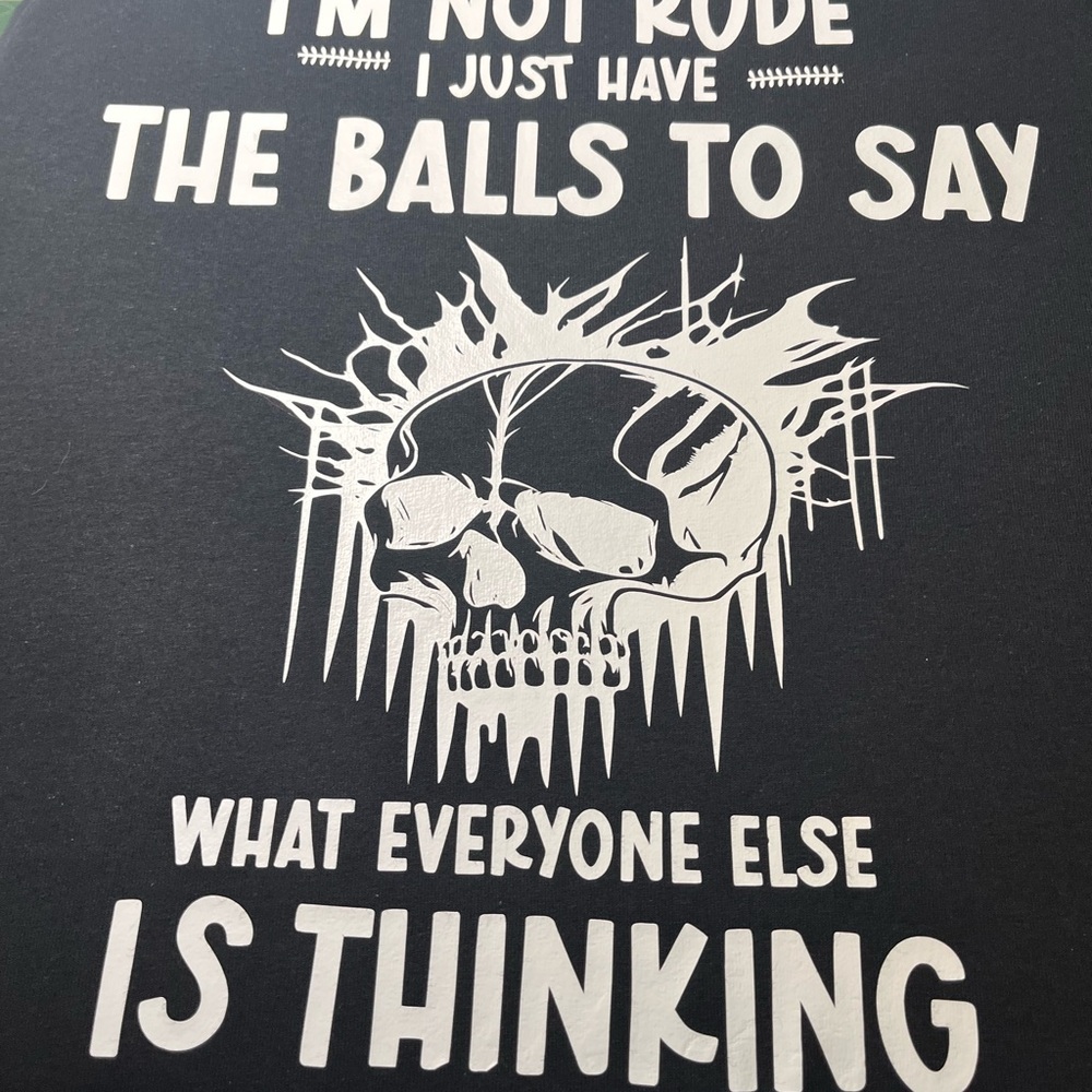Black Tee with Bold Text Design